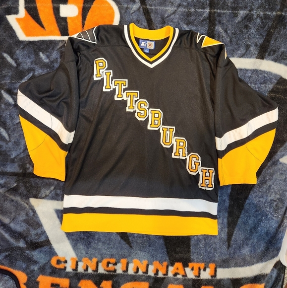 Vintage Pittsburgh Penguins Starter Jersey Men's Size Large Stitched